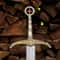 Engraved Damascus Steel Knight Sword 36 Handmade Medieval Replica Collector Gift 2