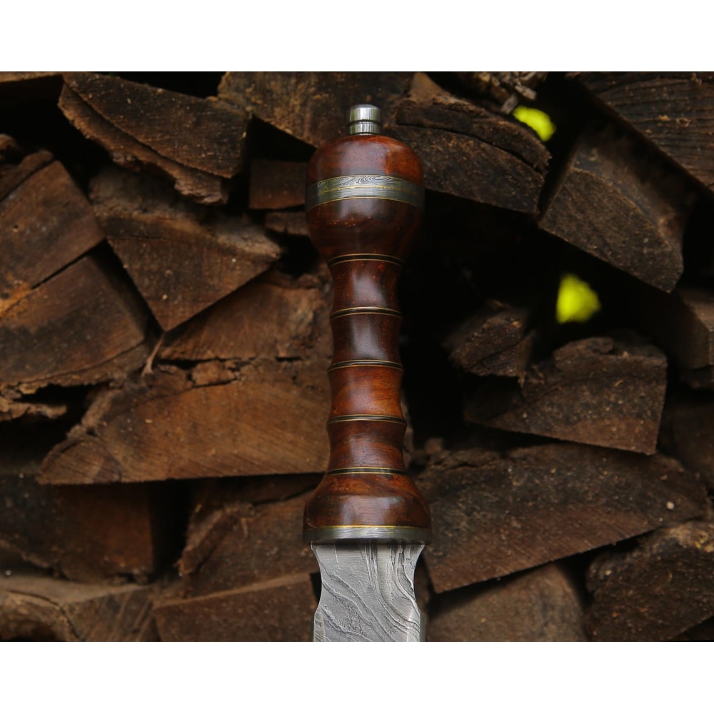 Hand Forged Damascus Steel Viking Long Sword 40 Medieval Handmade Collector Sword 1