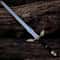 Fantasy Knight Sword 38 Handmade Viking Replica Carbon Steel Medieval Cosplay Blade 5