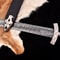 Damascus Steel Viking Sword Norse Rune Engraved Medieval Fantasy Collectible Wedding GIFT Husband 3