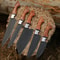Handmade 5 Pc Chef Knife Set High Carbon Steel Professional Kitchen Knives With Leather Roll 6
