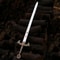 Medieval Knight Long Sword Replica Handcrafted Crusader Blade Fantasy Decor Display 0