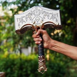 viking thor hammer god of war ragnarok mjolnir replica collectible cosplay decor