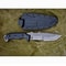 Tactical Knife Sleipner Steel Full Tang Stonewashed Blade Black Compact Handle 8