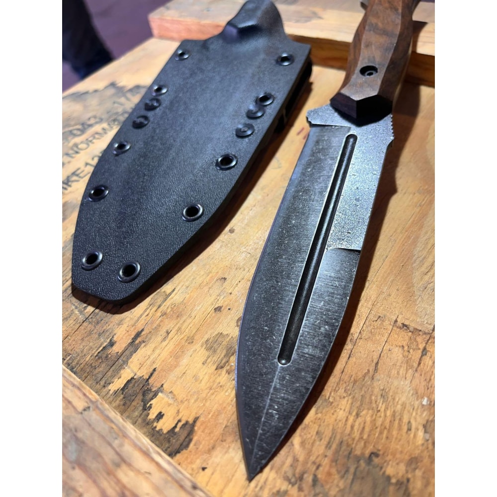 Tactical Sleipner Steel Knife Walnut Wood Full Tang Survival Blade Hunting Knife Camping Knife O 3