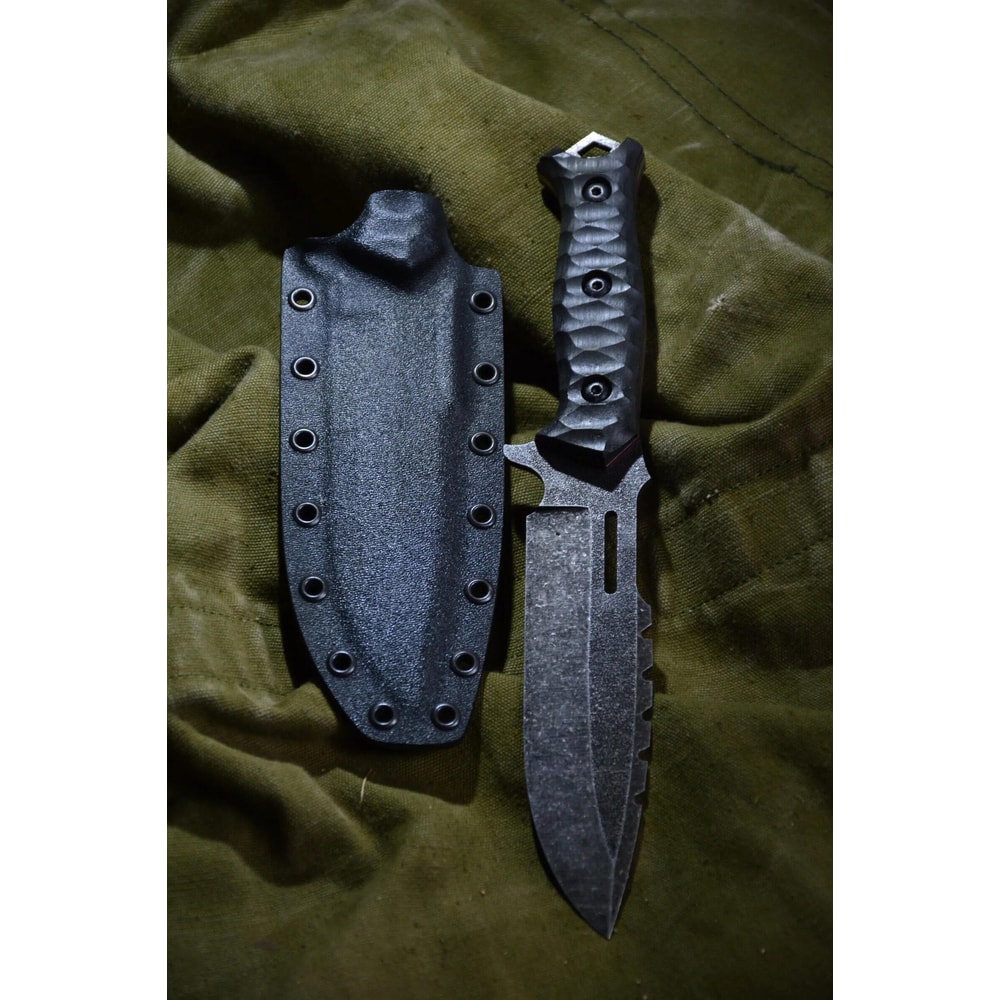 Compact Combat Knife In Sleipner Steel With Rugged Stonewashed Finish 3
