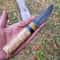 Premium Blacksmith Forged Puukko Knife In Damascus Steel With Natural Wood Handle 4