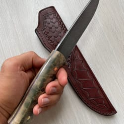 premium 150 layer damascus steel butcher knife for meat cutting & kitchen prep