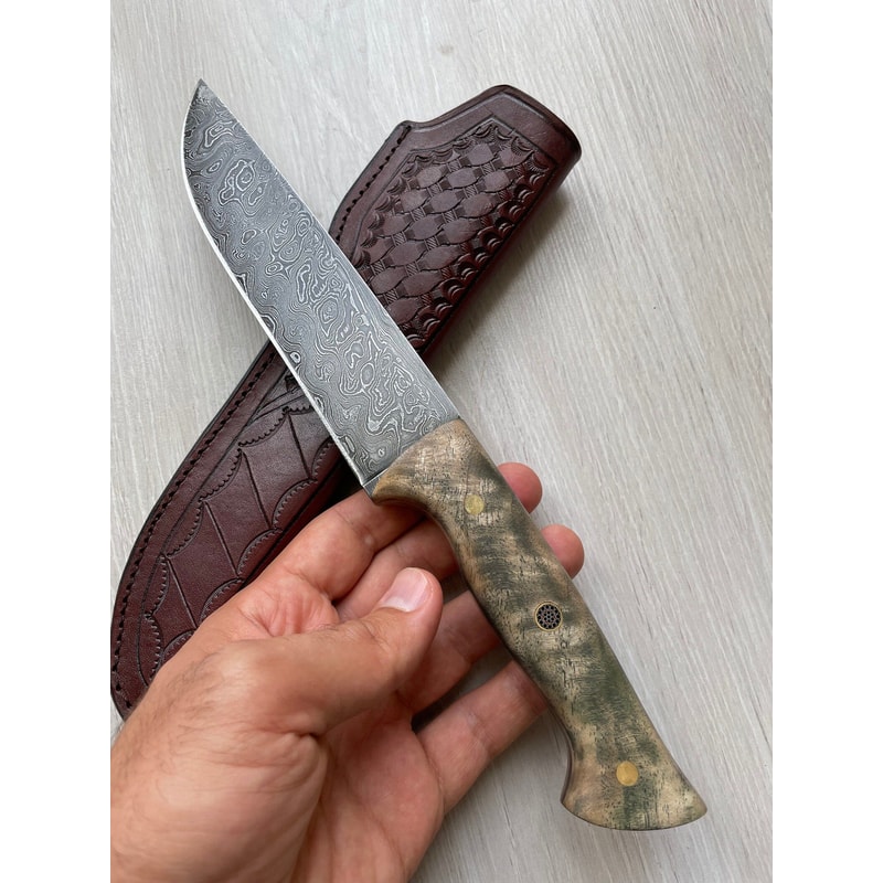 Premium 150 Layer Damascus Steel Butcher Knife For Meat Cutting Kitchen Prep 7