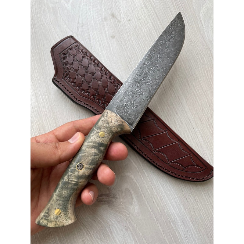Premium 150 Layer Damascus Steel Butcher Knife For Meat Cutting Kitchen Prep 8