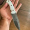 Premium 150 Layer Damascus Steel Hunting Knife With Full Tang White Corian Grip 5