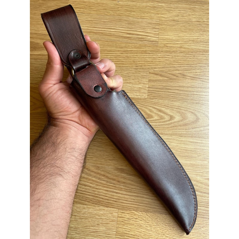 Damascus Hunting Knife With Micarta Grip Tactical Outdoor Survival Blade 1