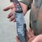 Damascus Hunting Knife With Micarta Grip Tactical Outdoor Survival Blade 0