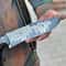 Damascus Hunting Knife With Micarta Grip Tactical Outdoor Survival Blade 7