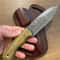 Premium 150 Layer Damascus Steel Camping Knife With Full Tang Green Rosewood Grip 7