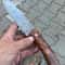 Damascus Hunting Knife 150 Layers Blacksmith Made Outdoor Knife Chestnut Wood Handle 5