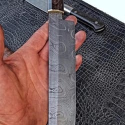 blacksmith forged damascus chef knife for kitchen cooking & professional use