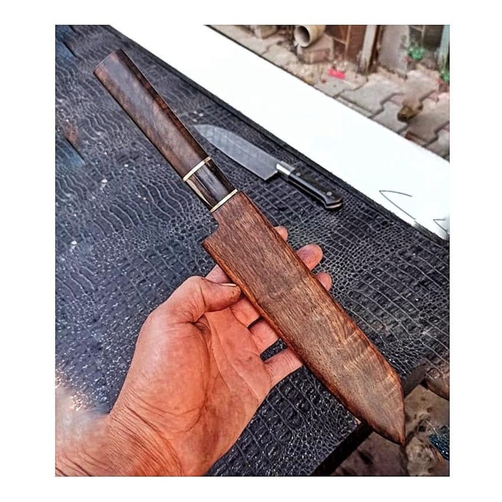 Blacksmith Forged Damascus Chef Knife For Kitchen Cooking Professional Use 4