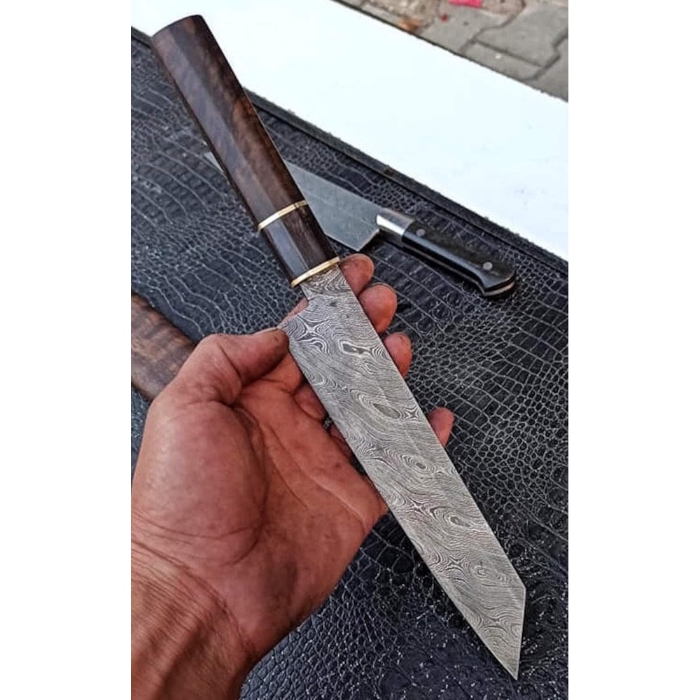 Blacksmith Forged Damascus Chef Knife For Kitchen Cooking Professional Use 5