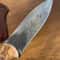 Damascus EDC Knife 150 Layers Full Tang Camping Knife Gloss Finished Chestnut Handle 2