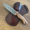 Damascus EDC Knife 150 Layers Full Tang Camping Knife Gloss Finished Chestnut Handle 7