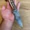 Damascus Camping Survival Knife With Stag Horn Handle Leather Sheath 7