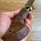 Full Tang Damascus Bowie Hunting Knife With Walnut Ebony Wood Handle 4