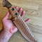 Full Tang Damascus Bowie Hunting Knife With Walnut Ebony Wood Handle 6