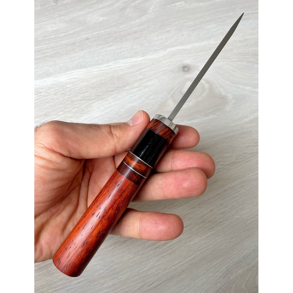 Full Tang Puukko Camping Knife With Padouk Wood Cow Horn Grip 4