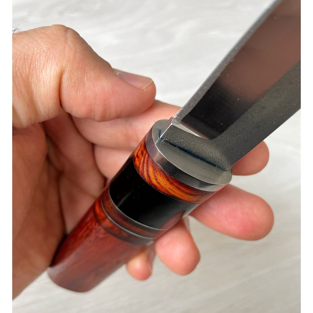 Full Tang Puukko Camping Knife With Padouk Wood Cow Horn Grip 5