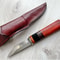 Full Tang Puukko Camping Knife With Padouk Wood Cow Horn Grip 8