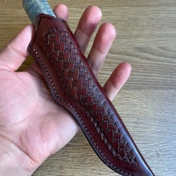 puukko knife n690 steel bushcraft camping knife padouk cow horn handle