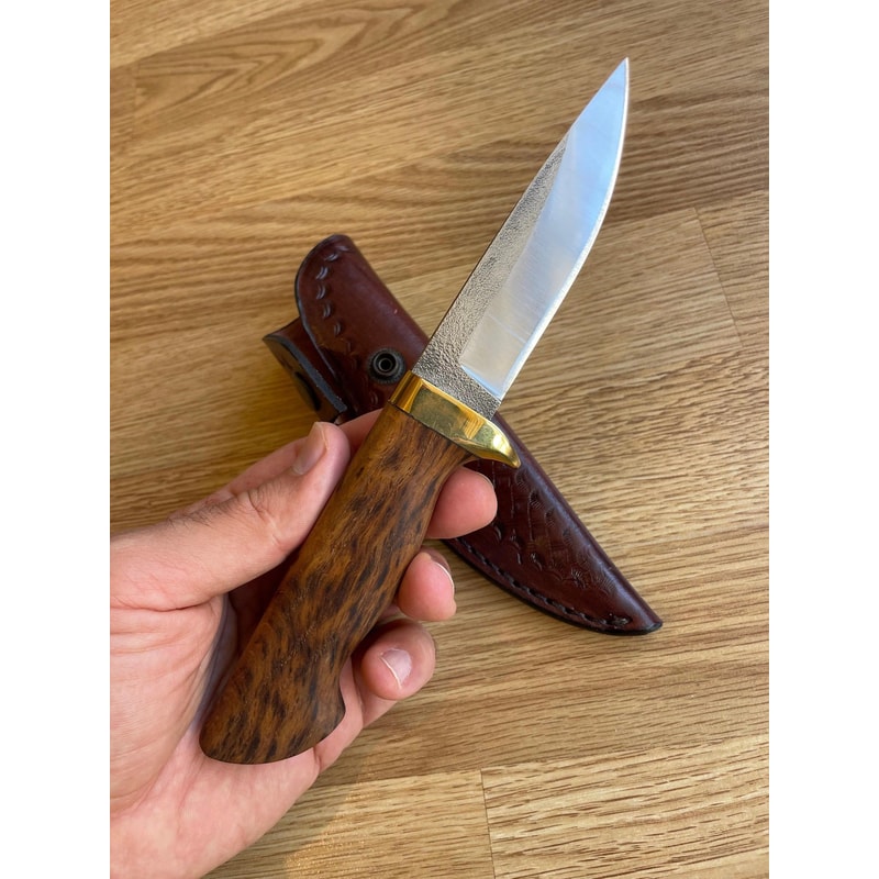 Handmade Puukko Knife N690 Steel Carving Bushcraft Blade With Maple Catalin Grip Wedding GIFT Hu 4