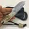 Handmade Mini Bushcraft Knife N690 Steel Outdoor EDC Blade With Stag Horn Grip 7