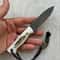 Handmade Mini Bushcraft Knife 1075 Carbon Steel Outdoor EDC Blade 9