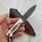 Handmade Mini Bushcraft Knife 1075 Carbon Steel Outdoor EDC Blade 3