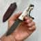 Handmade Mini Bushcraft Knife 1075 Carbon Steel Outdoor EDC Blade 7