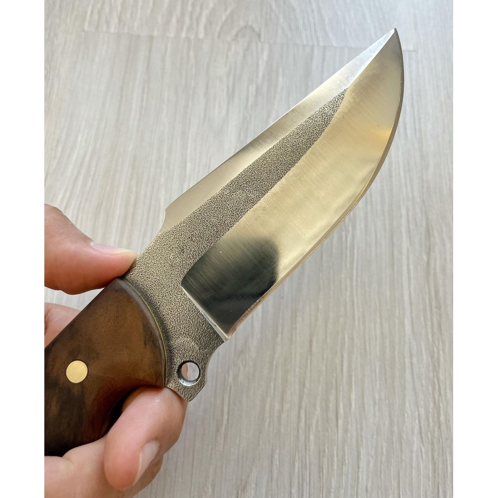 Hunting Knife N690 Steel Heavy Duty Camping Survival Knife Walnut Wood Handle 1
