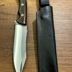 premium full tang outdoor knife with n690 steel & ebony wood handle