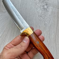 premium full tang collector knife with n690 steel & cocobolo wood handle