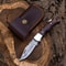 Premium Damascus Steel Pocket Knife Rosewood Handle Back Lock Design 2