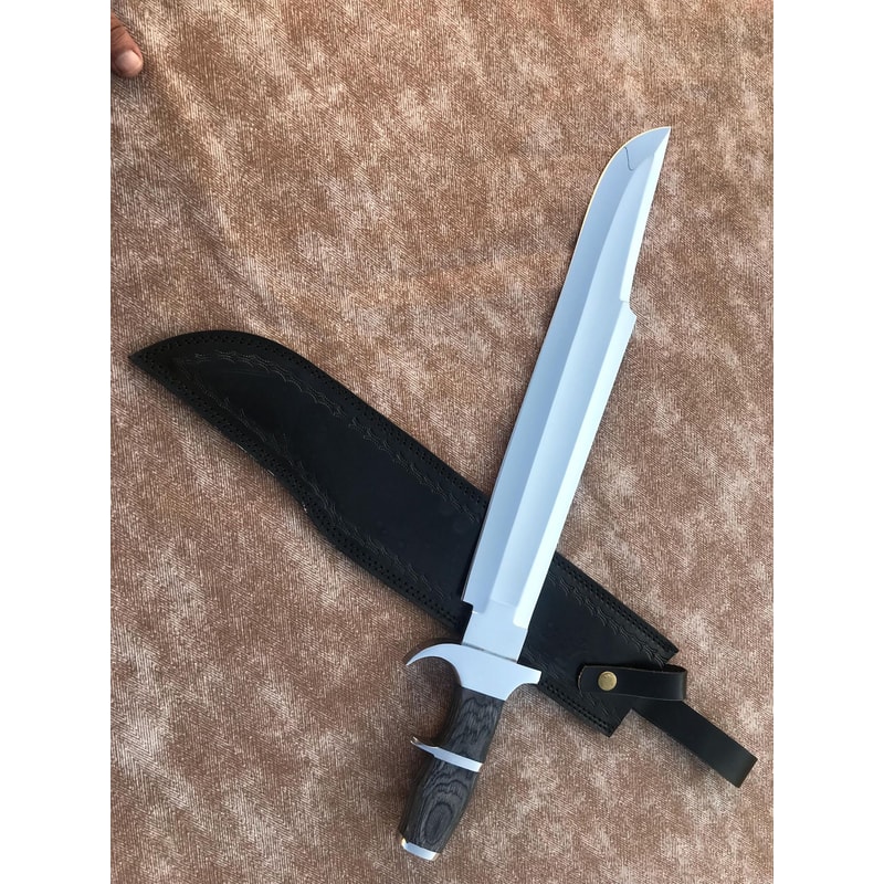 Premium 5160 Steel Predator Inspired Bowie Knife With Leather Sheath Collectible 1