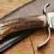 Premium Bowie Hunting Knife Stag Antler Grip Leather Sheath Collectible 4