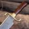 Premium Damascus Steel Fixed Blade Bowie Knife Wood Grip Collector Gift 3