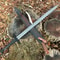Damascus Steel 39 Inch Long Sword Traditional Double Edge Style Collection Piece 0