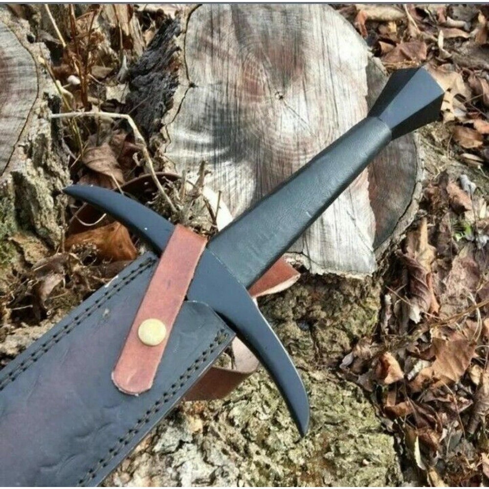 Damascus Steel 39 Inch Long Sword Traditional Double Edge Style Collection Piece 2