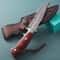 Premium Damascus Steel Full Tang Hunting Knife Collector Gift With Leather Sheath 1