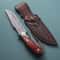 Premium Damascus Steel Full Tang Hunting Knife Collector Gift With Leather Sheath 2