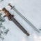 Premium Damascus Steel Viking Long Sword Medieval Style Collector Gift 1
