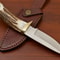 Premium Stag Antler Skinner Knife Stainless Steel Fixed Blade Hunting Gift 1
